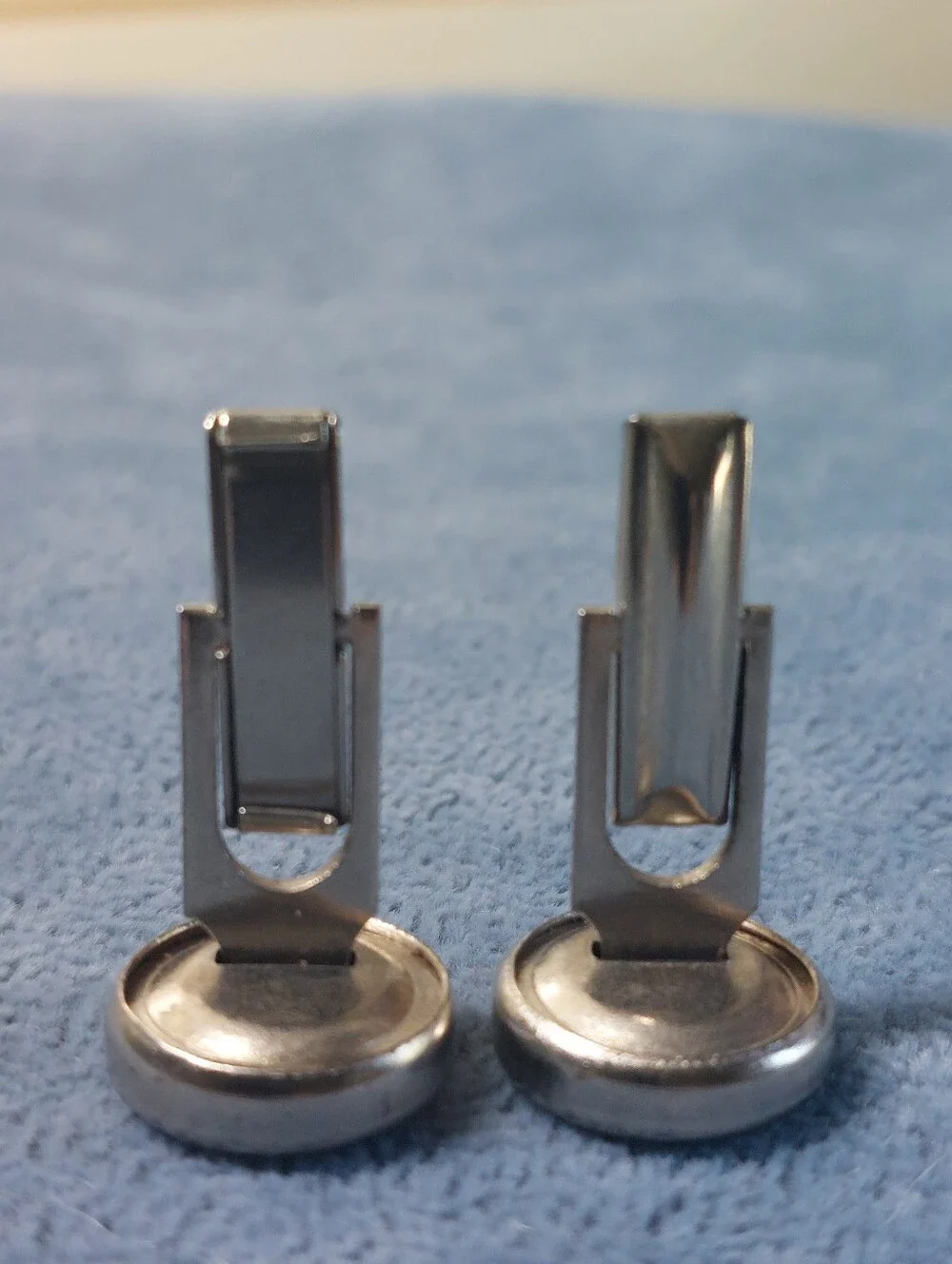 Vintage Cufflinks Lot of 2 Pairs Goldtone Black Cabochon & Silvertone MOP Style
